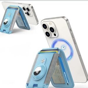 Mag-Safe with AirTag Holder,Magnetic with Adjustable Stand, Mag-Safe Phone for i